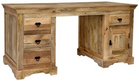 furniture-nabytek.cz - Písací stôl z masívneho mangového dreva 160x80x76