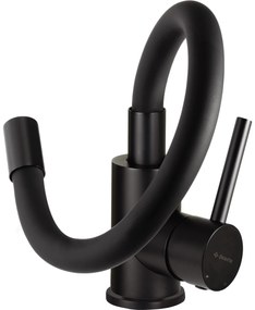 Deante Corio, 1-komorový granitový drez 670x440x175mm + flexibilná drezová batéria, čierna matná, DEA-ZRCPG113