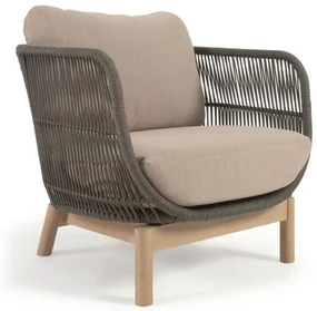 Khaki záhradné kreslo Kave Home Catalina