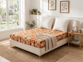 Napínacia obliečka z mikrovlákna PUMPKIN STRIPES farebná 90x200 cm