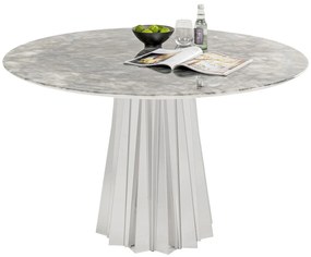 Amora Stone stôl strieborný Ø120 cm