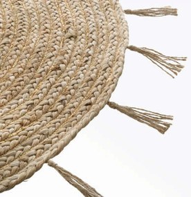 Okrúhly jutový koberec COZY LUREX 80 cm