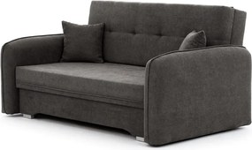 Tmavosivá ženilková rozkladacia/s úložným priestorom pohovka 155 cm Laine – ELTAP