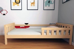 Detská posteľ z masívu borovice FRANK - 200x90 cm - prírodná
