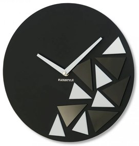 Elegantné akrylové hodiny 30 cm v čiernej farbe