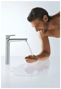 Hansgrohe Talis E, vysoká umývadlová batéria 240 s odtokovou súpravou s tiahlom, chrómová, HAN-71716000