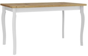 Jedálenský stôl Diesel 80 x 140/180 V, Morenie: dub artisan L, Farby nožičiek: biela