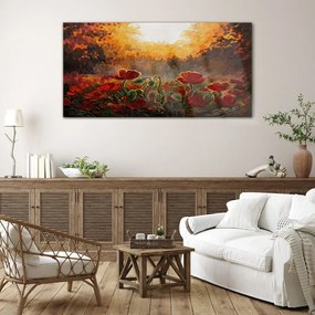 Obraz na skle Maľovanie kvetín