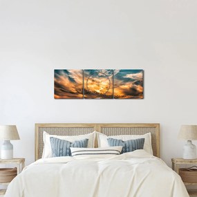 Obraz mračien (s hodinami) (90x30 cm)