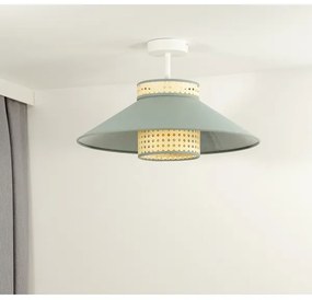 Duolla - Prisadený luster RIO RATTAN 1xE27/15W/230V pr. 45 cm zelená/ratan