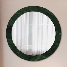 Okrúhle ozdobné zrkadlo Zelený mramor fi 70 cm