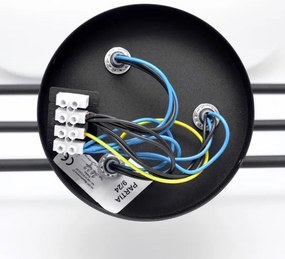 Prisadený luster MOON 6xE27/15W/230V čierna