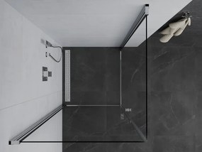 Mexen Pretoria DUO sprchovací kút 80x80cm, 6mm sklo, chrómový profil-číre sklo, 852-080-080-02-00