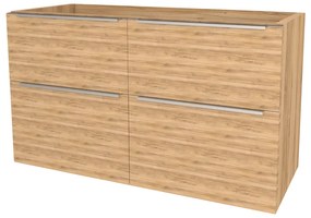 Mereo, Mereo Mailo, kúpeľňová skrinka 121 cm, chróm madlo, Multidecor, Orech Pacifik prírodný, MER-CN593SOPP2