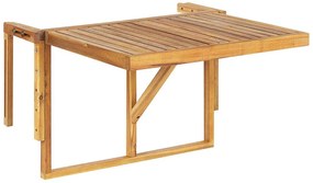 Balkónový skladací stôl z agátového dreva 60 x 40 cm svetlý UDINE Beliani