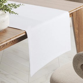 Biante Teflónový behúň na stôl TF-068 Biely bez vzoru 35x140 cm