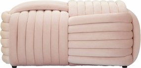 Lavica Softy 90 cm zamatová ružová