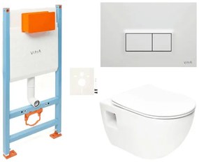 Závesný wc set SAT Project do ľahkých stien / predstenová SIKOVSSATPRO51600