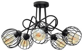 Prisadený luster OXFORD 5xE27/15W/230V čierna