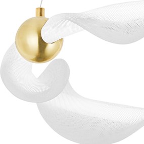 Toolight Toolight, LED závesné osvetlenie 45cm, 29W, 2500lm, 4000K, G010-CP, zlatá-biela, OSW-06317