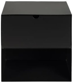 Nočný stolík BEKIM s možnosťou montáže na stenu, čierny