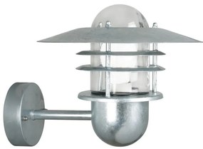 Nordlux - Vonkajšie nástenné svietidlo AGGER 1xE27/60W/230V IP54 strieborné