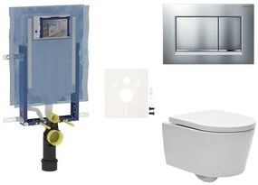Cenovo zvýhodnený závesný WC set Geberit na zamurovanie + WC SAT Brevis SIKOGEZBRES30, 1 ks