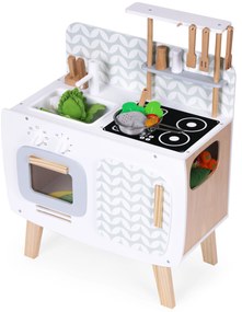 Drevená kuchynka, retro rúra, horáky, drez, kuchynské doplnky, ECOTOYS