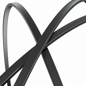 Erga Round, okrúhle zrkadlo 60cm, čierny rám, ERG-V01-ROUND-6060-BK