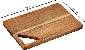 Doska na krájanie CUTLY 28x19 cm z masívu hnedá