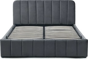 Noela Čalúnená posteľ s úložným priestorom tmavo šedá AVENA 140