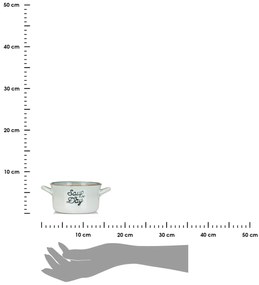 Kameninová miska na polievku Soup 500 ml svetlosivá