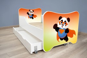 TOP BEDS Detská posteľ Happy Kitty 140x70 Super Panda so zásuvkou