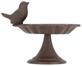 Mini liatinové kŕmidlo s vtáčikom na nízkej podnožke Esschert Design Birdy