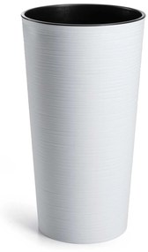 PLASTOVÝ KVETINÁČ URBANIKA RIFLO 25,5X46,5 CM+19,5X36,5 CM BIELA