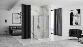 Obdĺžnikový sprchový kút REA MOLIER DOUBLE 80x90 cm, chróm/transparent - bez vaničky