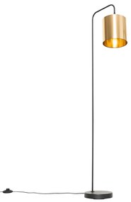 Inteligentná stojaca lampa čierna so zlatom vrátane Wifi A60 - Lofty