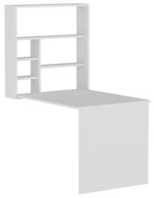 Pracovný stôl s policou SEDIR 154,2x90 cm biela