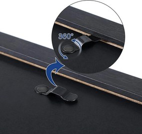 Rámy na obrazy, sada 10 rámov, čierne