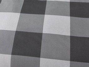 XPOSE® Bavlnené obliečky KÁRO na dve postele - sivé