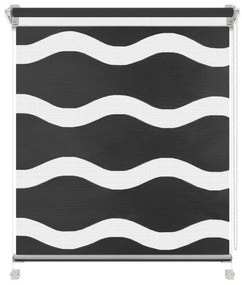 Gario Roleta Deň a noc Mini Wave Grafitová Šírka: 90 cm, Výška: 220 cm