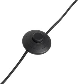 Drevená stojaca lampa s oválnym ľanovým tienidlom biela 50cm - Mels