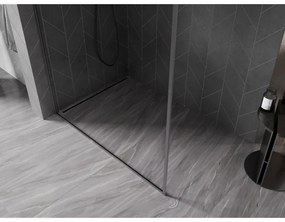 Mexen Kioto-XF, sprchová zástena s rámom 160 x 202 cm, 10mm číre sklo, grafitový profil, 800-160-104-95-00-X