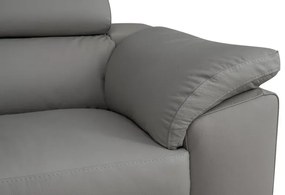 Kožená rohová sedacia súprava LOREN II XL, sivá (madras - 128 grey)