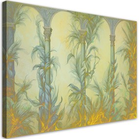 Gario Obraz na plátne Stĺpy a listy boho Rozmery: 60 x 40 cm