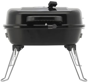 Prenosný gril na drevené uhlie čierna