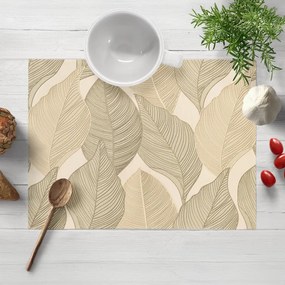 Biante Zamatové prestieranie na stôl Tamara TMR-046 Prírodné popínavé listy na krémovom 30x40 cm