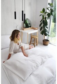 Biele mušelínové obliečky na dvojlôžko 200x200 cm Plain Muslin – Butter Kings