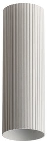 Minimalistické bodové svietidlo Lucas Ribbed Tube 50 biela