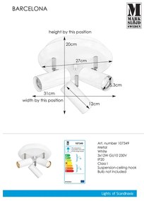 Markslöjd 107349 - Bodové svietidlo BARCELONA 3xGU10/12W/230V